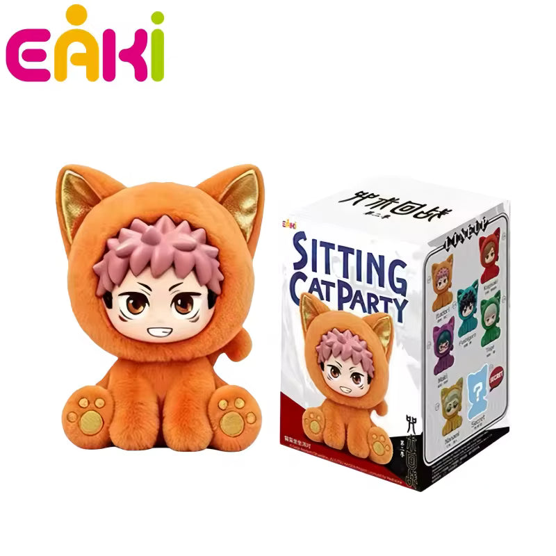 Jujutsu Kaisen Sitting Cat Party Series Plush Pendant Blind Box