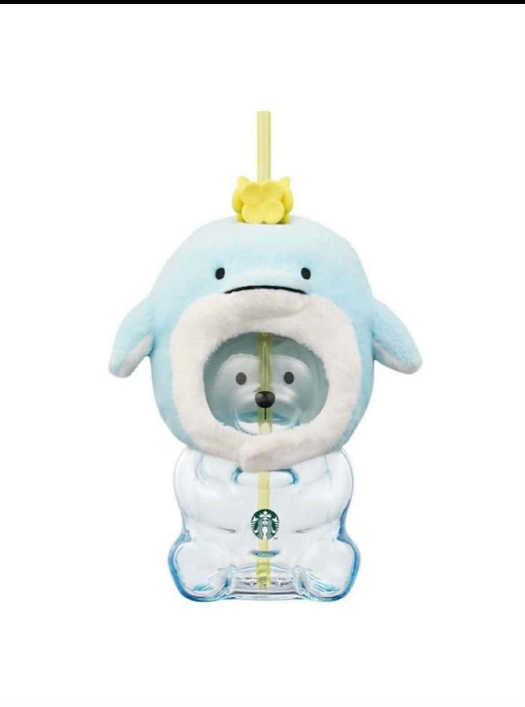 Starbucks Korea Jeju Dolphin Bearista Glass Cold Cup