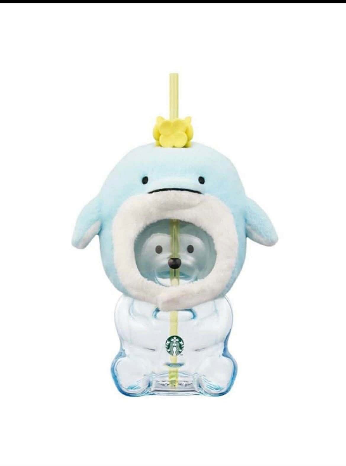 Starbucks Korea Jeju Dolphin Bearista Glass Cold Cup