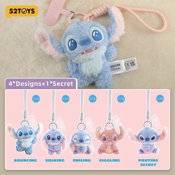 52TOYS x Disney: Stitch Mood Series Plush Keychain Blind Box